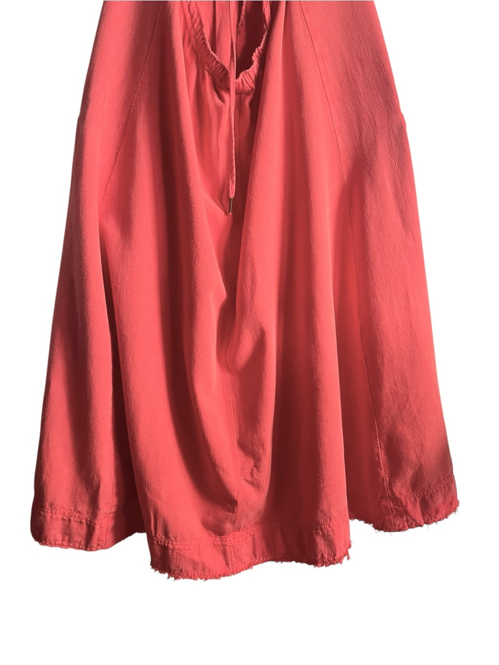 Anthro Pilcro Flutter Sleeve Midi Dress Medium Red Cotton Linen - Picture 11 of 15